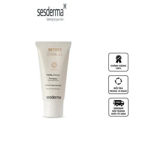 Gel Dưỡng Da Dầu Mụn Retises 0.50% Gel Facia - Chống Lão Hóa, Làm Sáng Da, Hỗ Trợ Điều Trị Mụn Trứng Cá, Thương Hiệu Sesderma