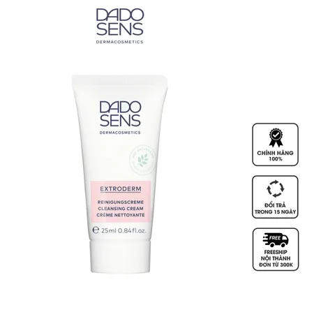 Kem Rửa Mặt Dado Sens Cleansing Cream Extroderm - Sạch Nhẹ Nhàng, Dưỡng Ẩm Cho Da Khô và Nhạy Cảm, 25ml
