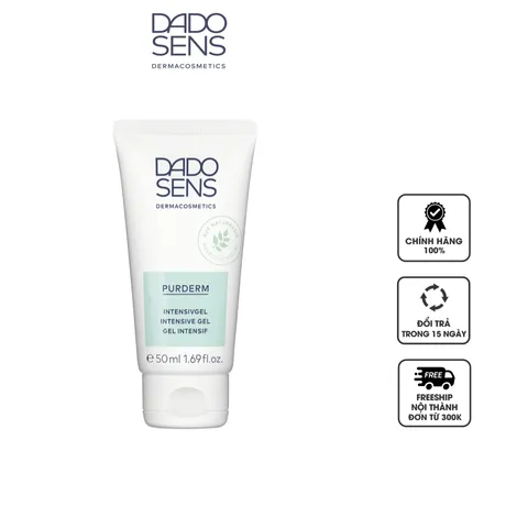 Gel Dưỡng Da Dầu Mụn Dado Sens Intensive Purderm 50ml - Chăm Sóc Da Nhớn Mụn, Giảm Bóng Dầu, Cung Cấp Độ Ẩm Mát Lành