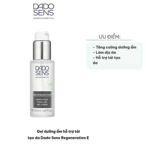 Gel Dưỡng Ẩm Tái Tạo Da Dado Sens Regeneration E - Hỗ Trợ Cấp Ẩm, Làm Dịu Da Nhạy Cảm, Giảm Đỏ Ngứa 50ml