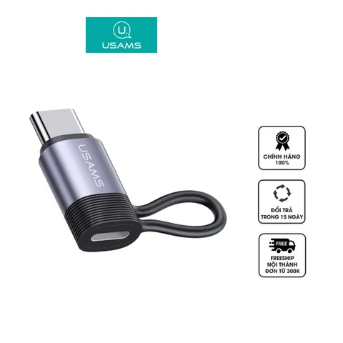 Đầu Chuyển Lightning sang Type-C USAMS SJ677LN01 AU17 - Sạc Nhanh PD 30W, Kết Nối và Truyền Dữ Liệu, Phụ Kiện Điện Thoại Chất Lượng