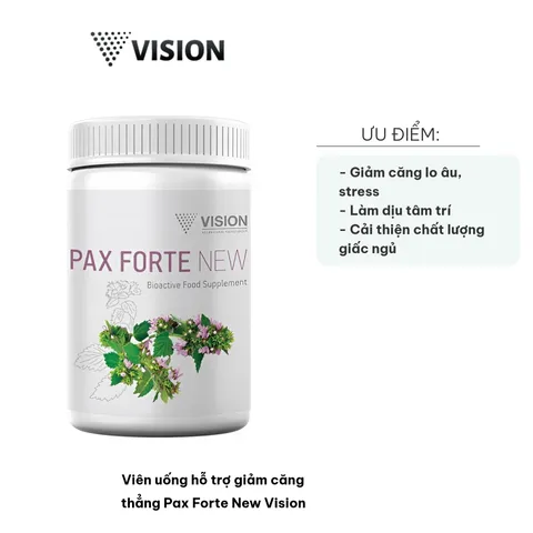 Viên Uống Giảm Căng Thẳng Pax Forte New Vision - Hỗ Trợ An Thần, Tăng Chất Lượng Giấc Ngủ Từ Chiết Xuất Thiên Nhiên