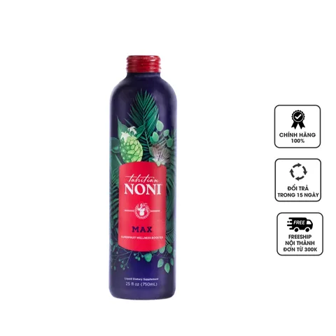 Nước Uống Noni Max Morinda Hỗ Trợ Tăng Cường Sức Khỏe - Thùng 4 Chai 750ml Giúp Cải Thiện Hệ Miễn Dịch và Tim Mạch