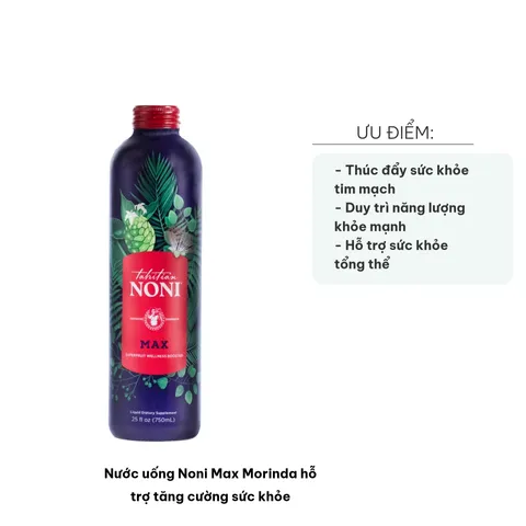 Nước Uống Noni Max Morinda Hỗ Trợ Tăng Cường Sức Khỏe - Thùng 4 Chai 750ml Giúp Cải Thiện Hệ Miễn Dịch và Tim Mạch