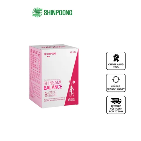 Viên uống Shinsam Balance - Hỗ trợ cải thiện nội tiết tố nữ, giảm bốc hỏa, mất ngủ, giúp cân bằng sinh lý, sức khỏe cho phụ nữ trưởng thành