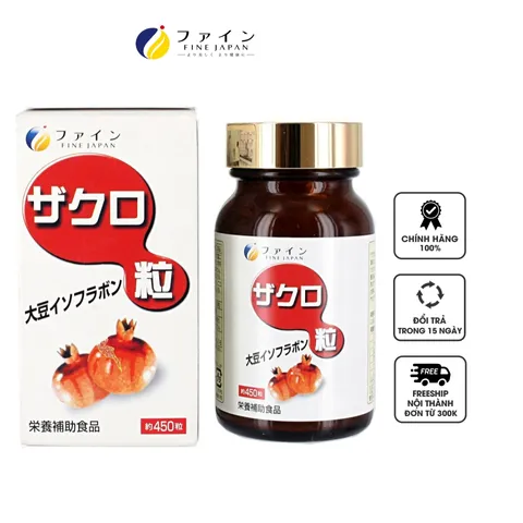 Viên Uống Pomegranate Tablet Fine Japan - Hỗ Trợ Cân Bằng Nội Tiết Tố Nữ, Giảm Khó Chịu Mãn Kinh, Dưỡng Da Từ Chiết Xuất Hạt Lựu