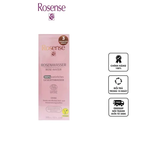 Nước Hoa Hồng Nguyên Chất Rosense Rosenwasser 300ml - Toner Cấp Ẩm Cho Mọi Loại Da, Không Cồn, Thích Hợp Da Nhạy Cảm