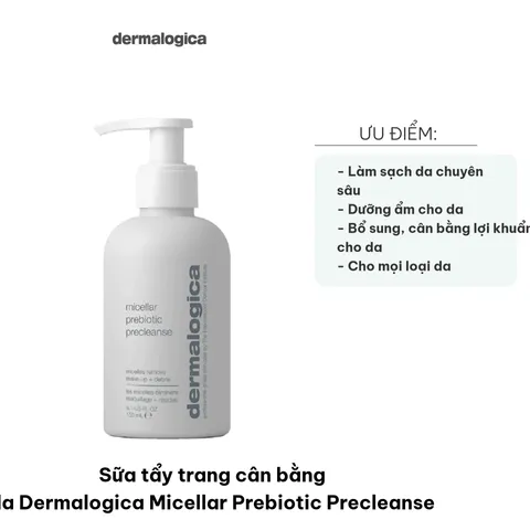 Sữa Tẩy Trang Cân Bằng Da Dermalogica Micellar Prebiotic Precleanse - Chăm Sóc Da Mặt Dưỡng Ẩm, Dịu Nhẹ, 150ml