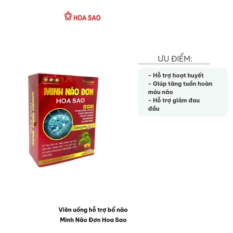 Viên Uống Hỗ Trợ Bổ Não Minh Não Đơn Hoa Sao - Tăng Cường Trí Nhớ, Hỗ Trợ Giảm Đau Đầu, Mất Ngủ - 30 Viên