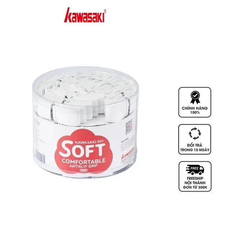 Băng Quấn Cán Vợt Cầu Lông Kawasaki 001 Soft - Chất Liệu Mềm Mại, Thấm Hút Mồ Hôi, Bảo Vệ Cán Vợt - Phụ Kiện Thể Thao Chất Lượng Cao