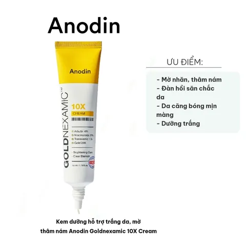 Kem Dưỡng Anodin Goldnexamic 10X Cream - Hỗ Trợ Trắng Da, Mờ Thâm Nám, Phục Hồi Độ Đàn Hồi Cho Mọi Loại Da 35ml