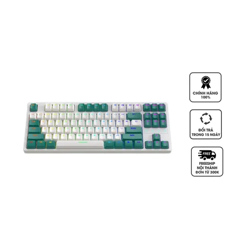 Bàn Phím Cơ Không Dây K87BT LED RGB - Kết Nối Bluetooth và USB, Thiết Kế Nhỏ Gọn Cho Game Thủ, Tùy Chỉnh Phím Hotwap