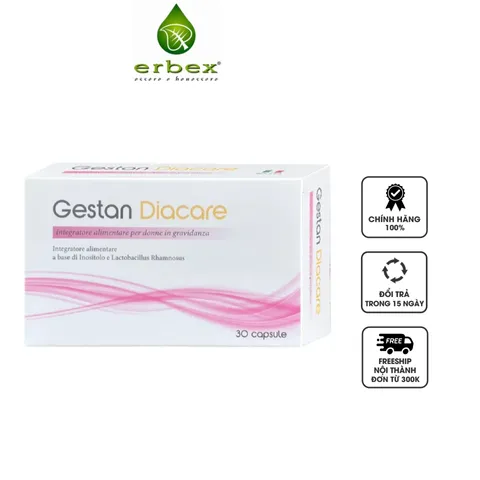 Viên Uống Gestan Diacare Hỗ Trợ Phòng Tiểu Đường Thai Kỳ - 30 Viên, Dành Cho Phụ Nữ Mang Thai, Giảm Kháng Insulin