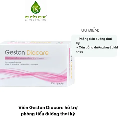 Viên Uống Gestan Diacare Hỗ Trợ Phòng Tiểu Đường Thai Kỳ - 30 Viên, Dành Cho Phụ Nữ Mang Thai, Giảm Kháng Insulin