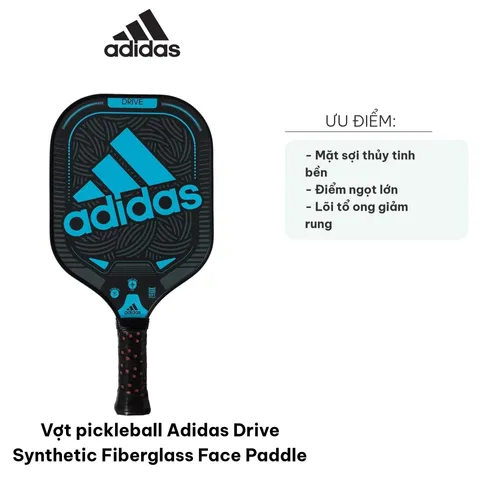 Vợt Pickleball Adidas Drive Fiberglass - Vợt Thể Thao Chất Liệu Cao Cấp, Kiểm Soát Tốt, Thích Hợp Cho Người Mới Bắt Đầu