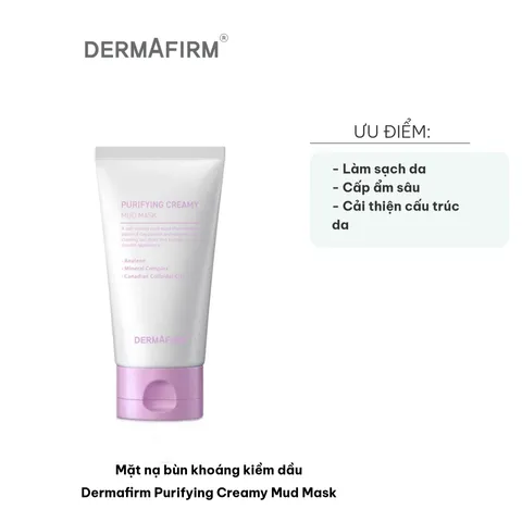 Mặt Nạ Bùn Khoáng Kiềm Dầu Dermafirm - Mặt Nạ Làm Sạch Sâu, Cấp Ẩm, Se Khít Lỗ Chân Lông Cho Da Tươi Trẻ 100ml