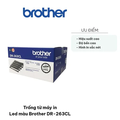 Trống từ máy in LED màu Brother DR-263CL - Tương thích HL-L3230CDN, DCP-L3551CDW, MFC-L3750CDW, In tới 15,000 trang, Chất lượng cao