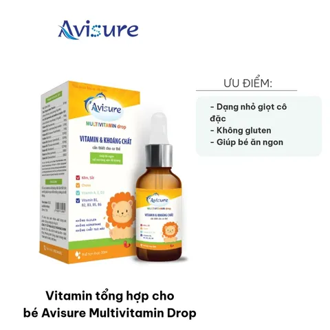 Vitamin Tổng Hợp Cho Bé Avisure Multivitamin Drop - Hỗ Trợ Đề Kháng, Ăn Ngon, Dạng Nhỏ Giọt Dễ Dùng, 20ml