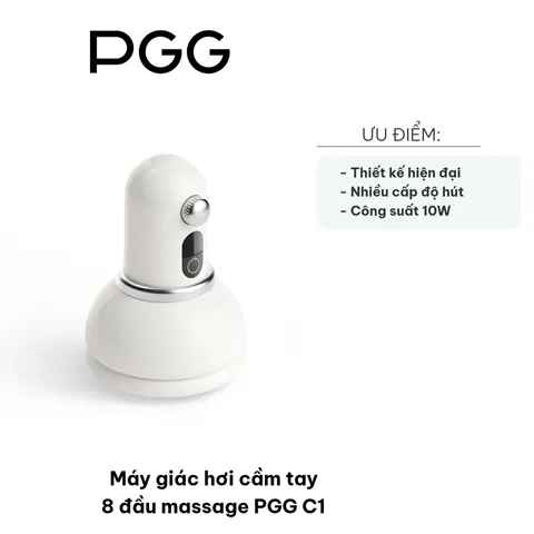 Máy Giác Hơi Cầm Tay PGG C1 - Thiết Bị Massage Hiện Đại 8 Đầu, Giảm Căng Thẳng & Tăng Tuần Hoàn Máu