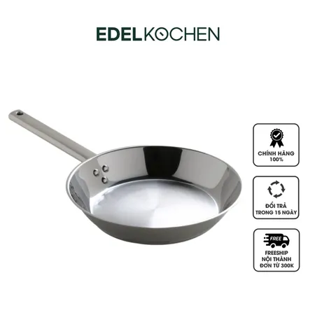 Chảo Inox 3 Lớp Đáy Edelkochen Cosy Prism 28cm - Đảm Bảo Nhiệt Đều, An Toàn Cho Sức Khỏe, Phù Hợp Mọi Loại Bếp