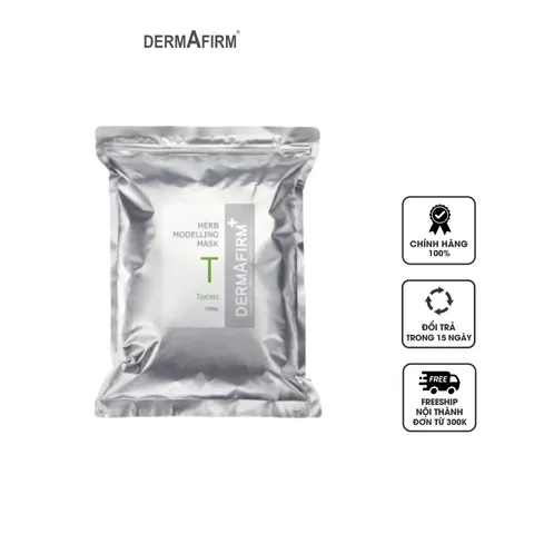 Mặt Nạ Bột Dermafirm Modeling Mask Tea Tree - Hỗ Trợ Kiềm Dầu, Giảm Viêm, Phục Hồi Da Nhờn, 1000g