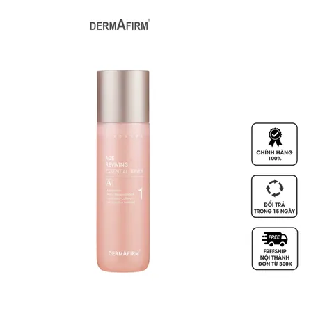 Nước Cân Bằng Cấp Ẩm Dermafirm Age Reviving Essential Toner A4 - Toner Đặc Trị Dưỡng Ẩm và Trẻ Hóa Da Mềm Mịn 200ml