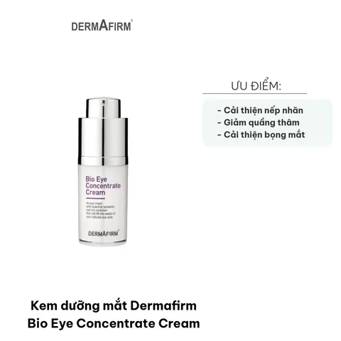 Kem Dưỡng Mắt Dermafirm Bio Eye Concentrate Cream 15ml - Giảm Bọng Mắt, Nếp Nhăn và Quầng Thâm, Dưỡng Ẩm Hiệu Quả