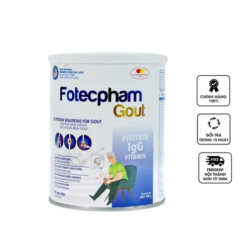 Sữa Dinh Dưỡng Fotecpham Cho Người Bị Gút 400g - Hỗ Trợ Chế Độ Dinh Dưỡng Và Sức Khỏe Xương Khớp Tốt Nhất