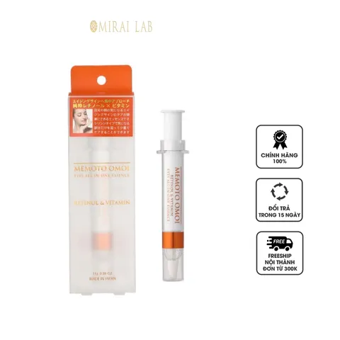 Tinh Chất Hỗ Trợ Trẻ Hóa Da Mắt Memoto Omoi Retinol & Vitamin C - Cung Cấp Độ Ẩm, Ngăn Ngừa Quầng Thâm, Bọng Mắt