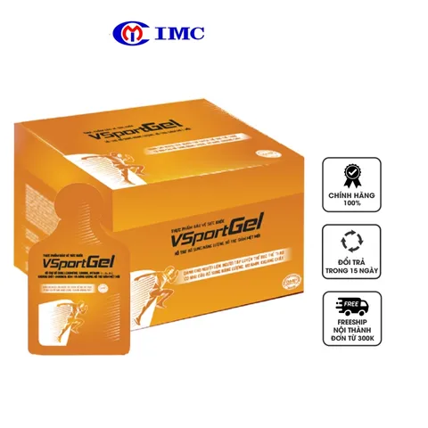 VsportGel Bổ Sung Năng Lượng và Khoáng Chất - Hỗ Trợ L-Carnitine, Taurine, Vitamin B1, B5, B6, Giảm Mệt Mỏi, Dạng Túi Tiện Dụng