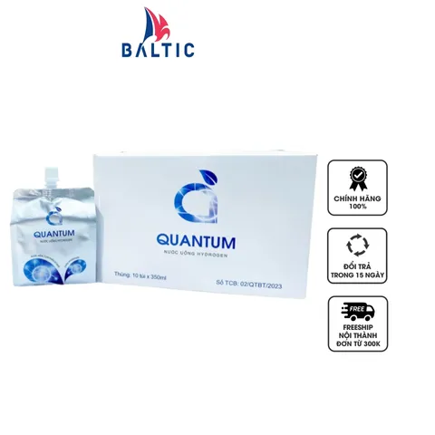 Nước Uống Hydrogen Quantum - Nước Ion Kiềm Giàu Hydrogen, Hỗ Trợ Cung Cấp Khoáng Chất, Giúp Trung Hòa Axit, Thải Độc Cho Cơ Thể