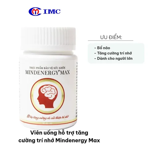 Viên Uống Mindenergy Max Tăng Cường Trí Nhớ - Hỗ Trợ Tập Trung & Giảm Căng Thẳng - Hộp 30 Viên Bổ Não Hữu Cơ
