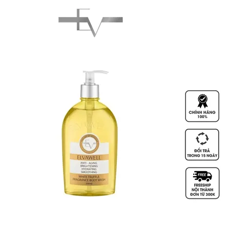 Sữa Tắm Nước Hoa Elvawell White Truffle Sugar Honey - Dưỡng Da Mềm Mại, Hương Thơm Ngọt Ngào, Chai 500ml