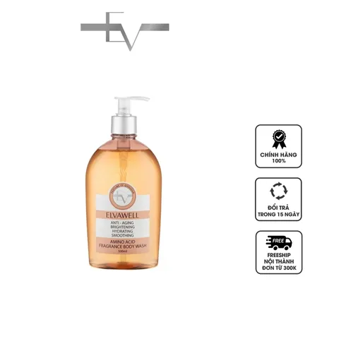 Sữa Tắm Nước Hoa Elvawell Amino Acid Miss Wonder - Gel Tắm Dưỡng Ẩm, Khử Mùi, Cung Cấp Độ Ẩm, Phù Hợp Với Mọi Loại Da 500ml
