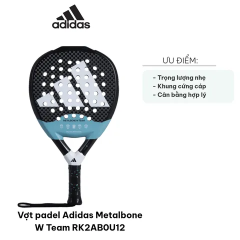 Vợt Padel Adidas Metalbone W Team RK2AB0U12 - Vợt Chơi Padel Nhẹ, Cứng Cáp, Thiết Kế Tối Ưu Cho Trình Độ Cao