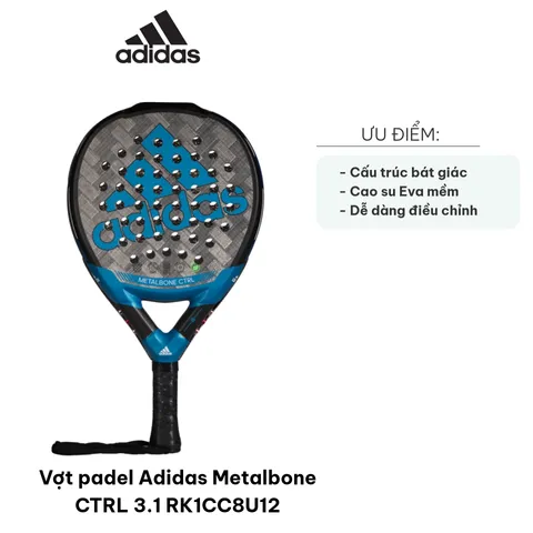 Vợt Padel Adidas Metalbone CTRL 3.1 RK1CC8U12 - Vợt Chuyên Nghiệp Kiểm Soát Đỉnh Cao, Công Nghệ Mới, Trải Nghiệm Thi Đấu Tuyệt Vời