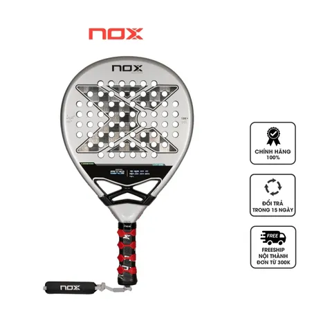 Vợt Padel Nox Racket AT10 by Agustin Tapia 2024 - Thiết kế Carbon nhôm 18K, Lõi MLD Black Eva, Dành cho Người Mới và Chuyên Nghiệp