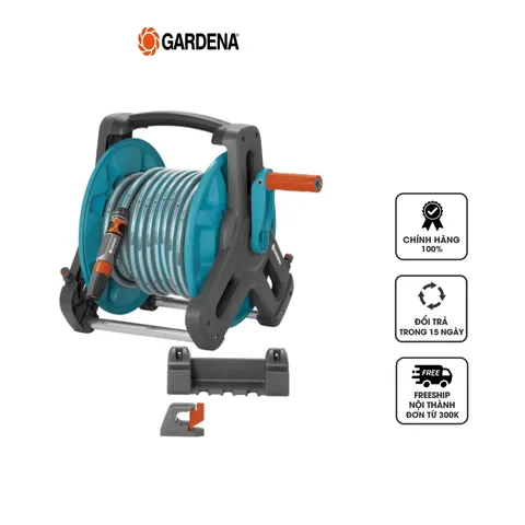 Bộ Vòi Tưới Cây Treo Tường 20m Gardena 08009-20 - Dụng Cụ Tưới Nước Đa Chức Năng cho Vườn Nhỏ, Chất Liệu HDPE và Inox Cao Cấp