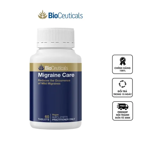 Viên uống BioCeuticals Migraine Care - Hỗ trợ giảm đau nửa đầu & tăng cường tuần hoàn, 60 viên của Úc
