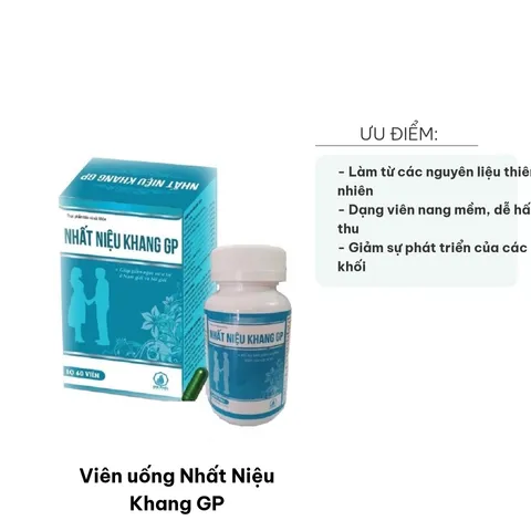 Viên Uống Nhất Niệu Khang GP - Hỗ Trợ Cơ Quan Sinh Sản Từ Thiên Nhiên, Giảm Khối U, Dễ Hấp Thu, 60 Viên/ngày