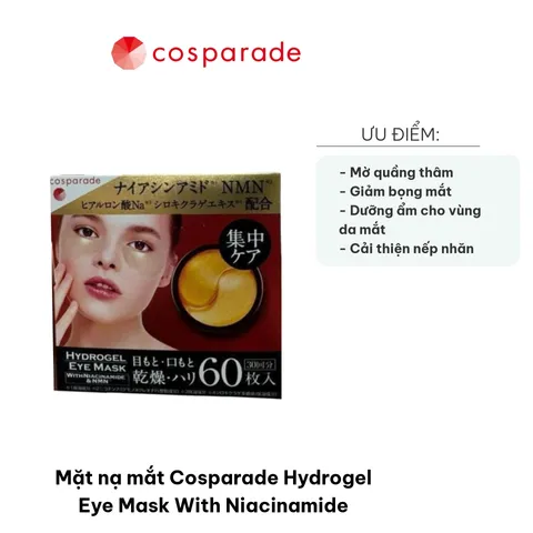 Mặt nạ mắt Hydrogel Cosparade Niacinamide - Giảm quầng thâm, làm sáng da, giảm nhăn cho đôi mắt tươi trẻ - 60 miếng