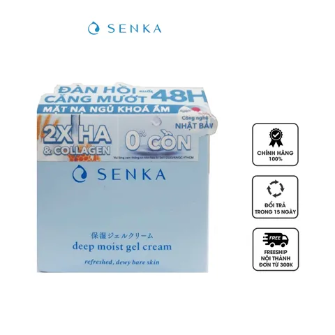 Mặt Nạ Ngủ Dưỡng Ẩm Chuyên Sâu Senka Deep Moist Gel Cream 50ml - Làm Trắng, Tái Tạo Da, Phù Hợp Với Mọi Loại Da