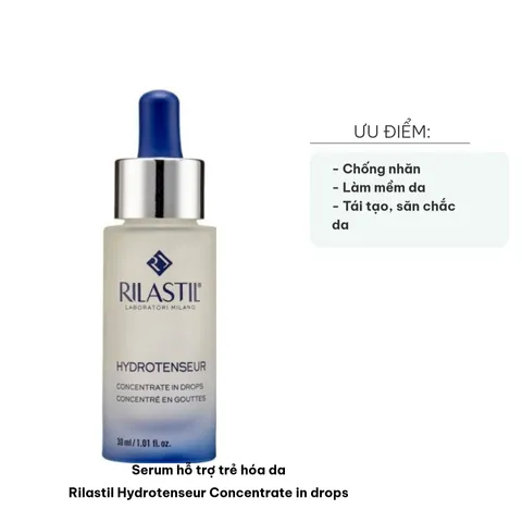 Serum Trẻ Hóa Da Rilastil Hydrotenseur Concentrate 30ml - Dưỡng Ẩm, Làm Sáng Da, Mờ Nếp Nhăn, Phục Hồi Làn Da Khỏe Mạnh