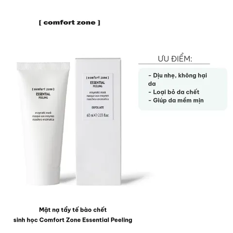 Mặt Nạ Tẩy Tế Bào Chết Sinh Học Comfort Zone Essential Peeling 60ml - Dạng Kem Mịn, Dịu Nhẹ Cho Da, Phù Hợp Mọi Loại Da, Sáng Khỏe Tươi Trẻ