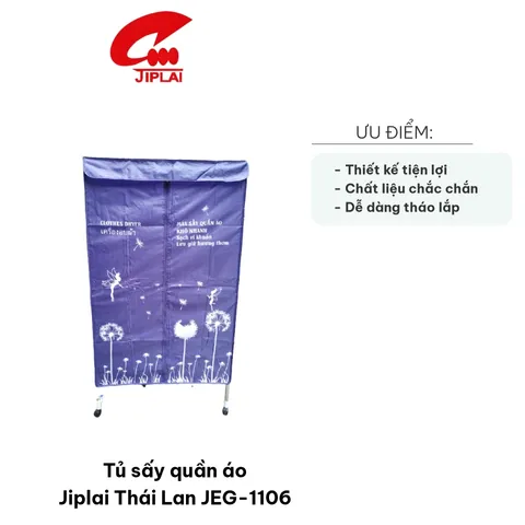 Tủ Sấy Quần Áo Jiplai Thái Lan JEG-1106 - Thiết Kế Thông Minh, Khô Nhanh Trong Thời Tiết Nồm, Đồ Dùng Gia Đình Tiện Ích