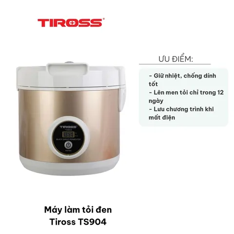 Máy Làm Tỏi Đen Tiross TS904 - Thiết Bị Hỗ Trợ Làm Tỏi Đen Nhanh, Chất Lượng Tốt, Dễ Dàng Sử Dụng Tại Nhà