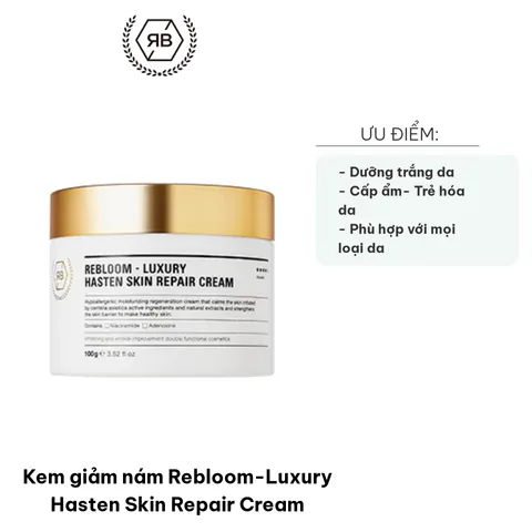 Kem Giảm Nám Rebloom-Luxury Hasten Skin Repair Cream - Dưỡng Sáng Da, Giảm Tàn Nhang, Chống Lão Hóa 100g