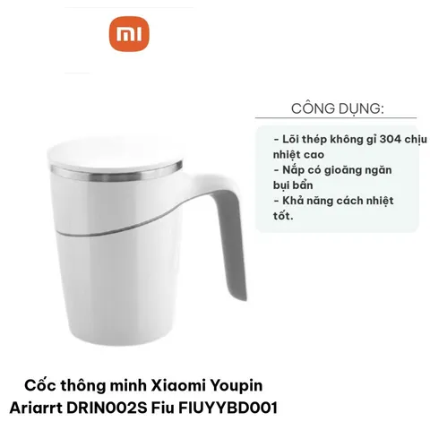 Cốc Thông Minh Xiaomi Youpin Fiu FIUYYBD001 - Cốc Chống Đổ Cách Nhiệt 470ml Sang Trọng, Tiện Lợi Cho Mọi Trường Hợp
