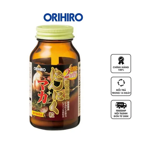 Viên Uống Tỏi Không Mùi Maca Orihiro - Hỗ Trợ Tăng Cường Đề Kháng, Sinh Lý Nam Nữ - Lọ 180 Viên Nhật Bản