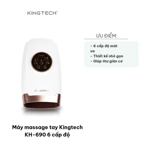 Máy Massage Tay KINGTECH KH-690 - Thiết Bị Massage 6 Cấp Độ, Thư Giãn, Giảm Đau Mỏi, Tiện Dụng Cho Người Lao Động Hàng Ngày